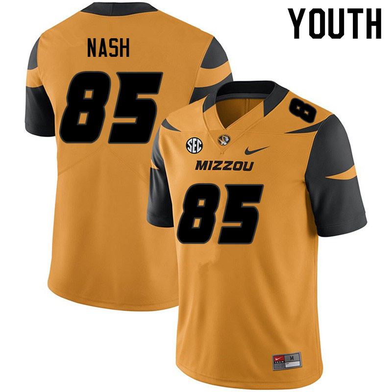 Youth #85 Jaden Nash Missouri Tigers College Football Jerseys Sale-Yellow